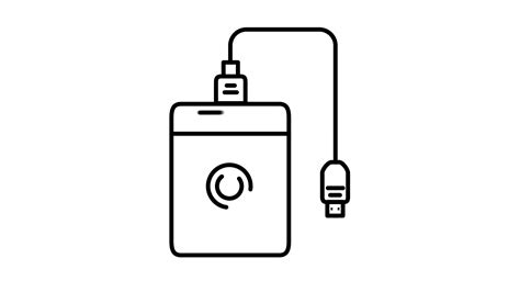 External Drive Line Icon On Alpha Channel Stock Motion Graphics Sbv