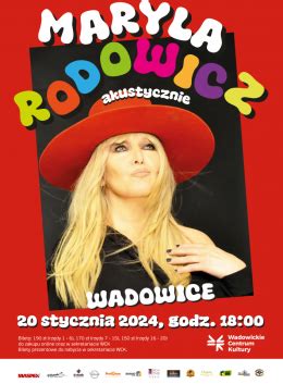 Bilety Maryla Rodowicz Akustycznie W WCK Wadowickie Centrum Kultury