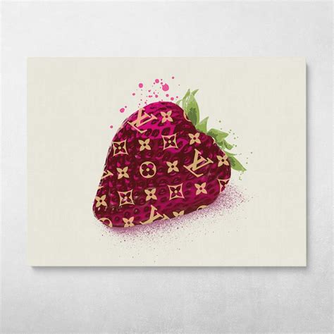 Louis Vuitton Strawberry Fashion Pop Art Modern Glam Wall Art