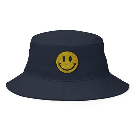 Smiley Face Hat Smiley Face Bucket Hat Happy Emoji Golf Hat Retro