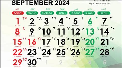 September Libur Apa Ini Hari Besar Nasional Dan Internasional