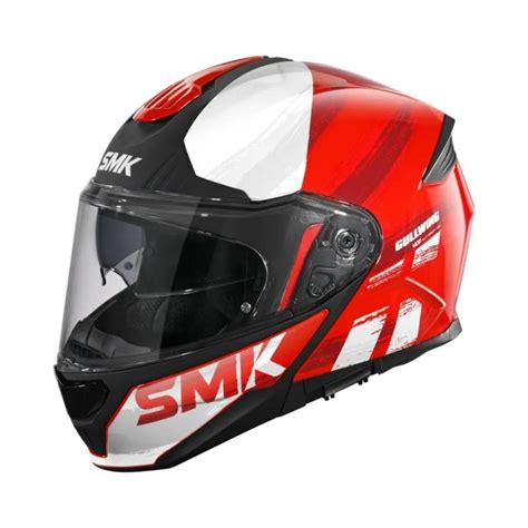 Casco Integrale Smk Gullwing Tourleader Rosso Bianco