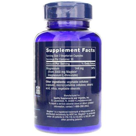 Neuro-Mag Magnesium L-Threonate, Life Extension