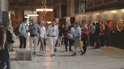 Tourists Admiring The Interior Of The Ha Stock Video Pond5