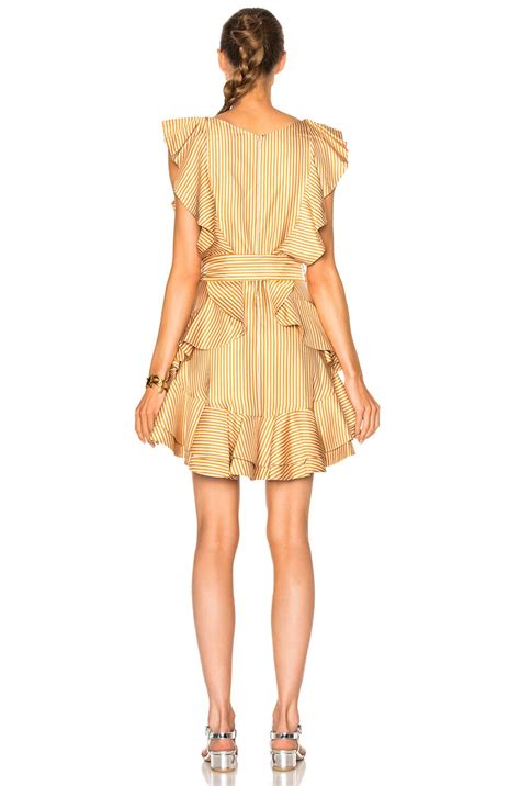 Zimmermann Winsome Flounce Dress In Amber Nude FWRD