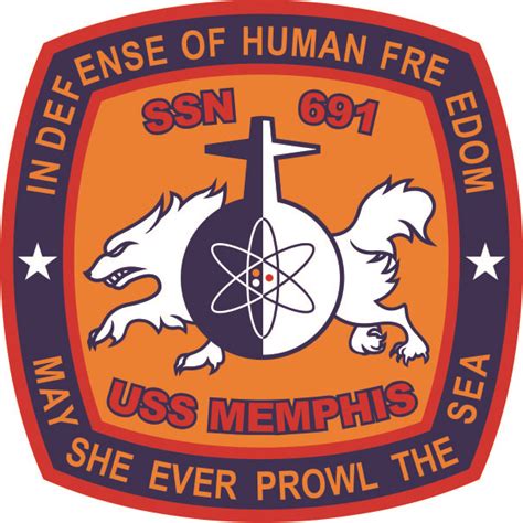 Submarine Uss Memphis Ssn 691 Coat Of Arms Decal