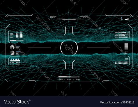 Hud Target Aim Controls Screen Interface Vector Image