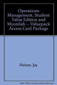 Amazon Operations Management Myomlab Student Value Edition