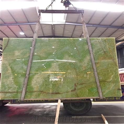 Polished Verde Afghanistan Green Onyx Wall Slabs From China