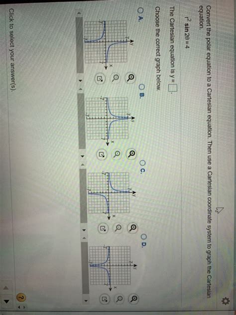 Solved Convert The Polar Equation To A Cartesian Equation