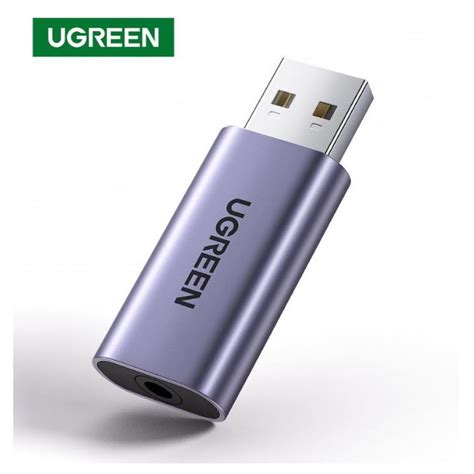 UGREEN USB Sound Card External 2in1 To 3 5mm Audio Adapter TRRS 80864