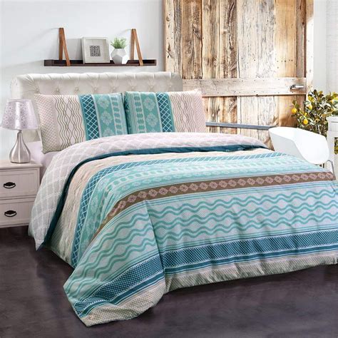 Jml Queen Size Duvet Cover Set 3 Piece Printed Microfiber Comforter