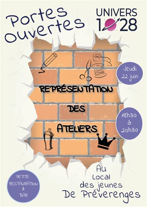 Portes ouvertes représentation des ateliers univers 1028