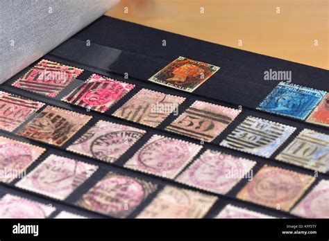 Old British empire stamps - Queen Victoria Stock Photo - Alamy