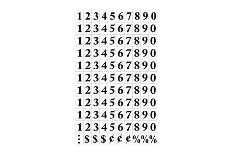 Magnetic Numbers Set, Black and White