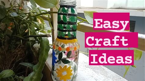 Easy Craft Ideas Using Acrylic Colour On Glass Bottle Dye Ideas