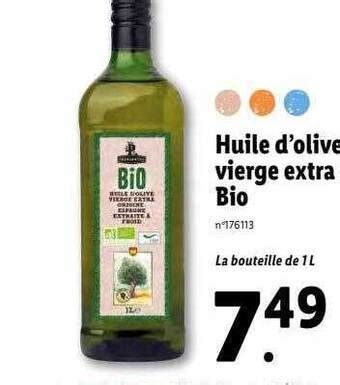 Promo Huile D Olive Vierge Extra Bio Chez Lidl