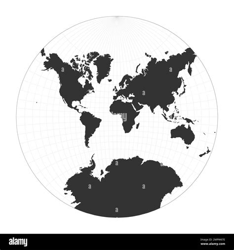 Weltkarte Lagrange Konformale Projektion Globus Mit Breiten Und