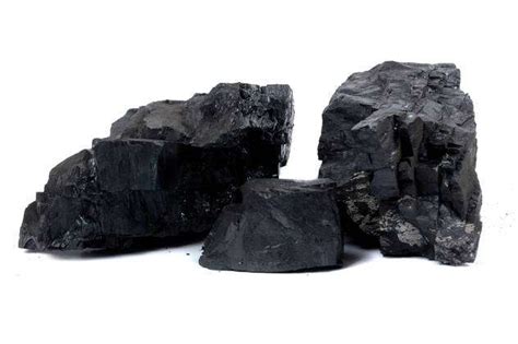 Lumps Of Coal Isolated On White Background Anthracite