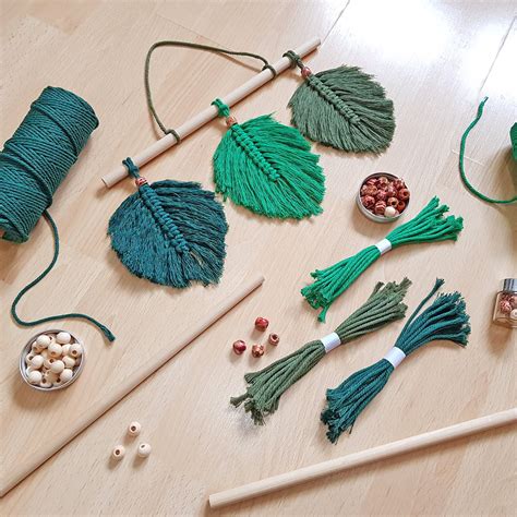 Diy Autumn Leaf Macrame Wall Hanging Kit Video Tutorial Etsy Uk