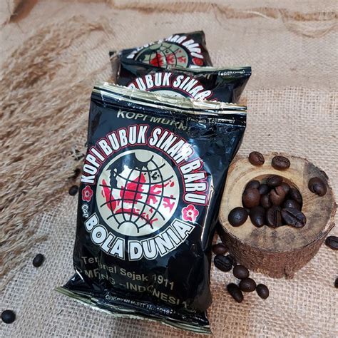 Jual Kopi Bubuk Lampung Sinar Baru Cap Bola Dunia Gr Gr