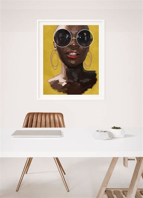 Black Art African American Art Home Decor Female Art Black Female