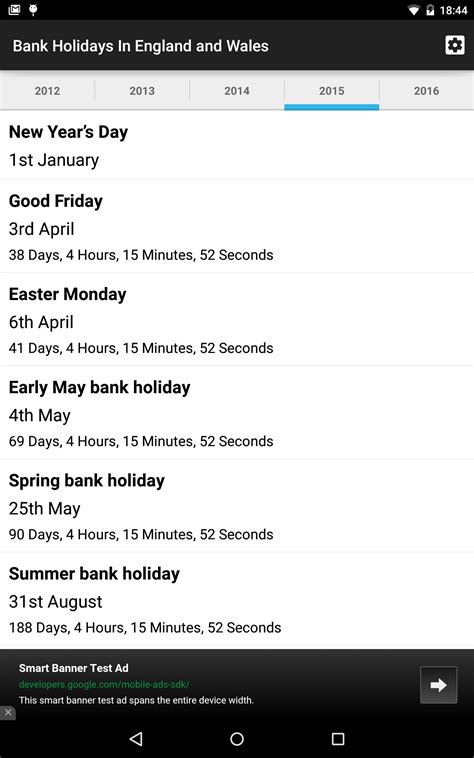 Bank Holidays in England & Wales - App on the Amazon Appstore