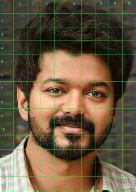 Grid Outline Pic Vijay Celebrity Art Portraits Drawing People Faces