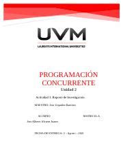 A Jaaj Docx Programaci N Concurrente Unidad Actividad Reporte