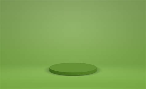 Green Stage In Green Background Studio Green Studio Wall Plain Studio ...