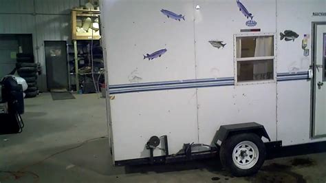 7x14 Aluminum Frame Fish House On Wheels Youtube