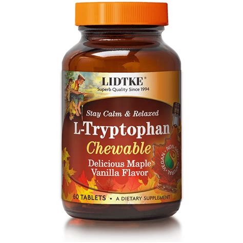 L Tryptophan Maple Vanilla Chewable Lidtke Supplements