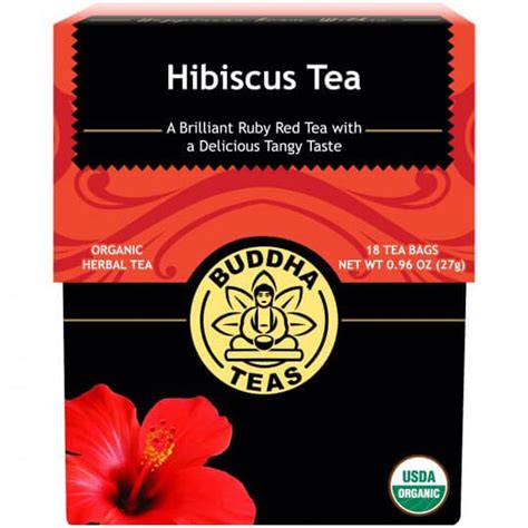 Buddha Teas Organic Hibiscus Tea 18 Tea Bags