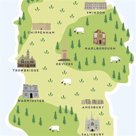 Road Map Of Wiltshire