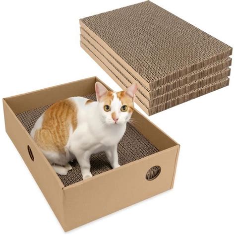 Belle Vous Lot De 5 Griffoir Pour Chat Carton 24 X 33 Cm Grattoir