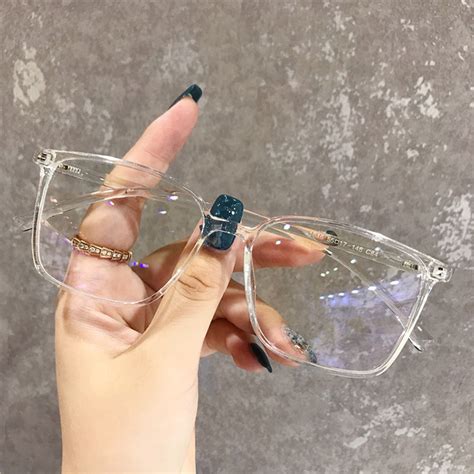 Anti Blue Light Simple Square Glasses Frame New Ins Trend Flat Mirror