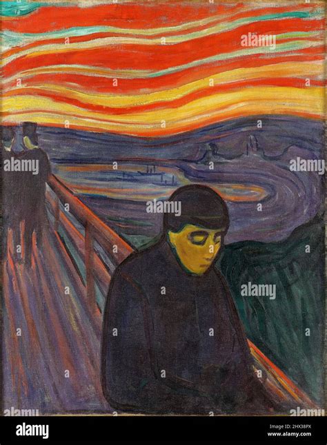 Edvard Munch Despair Painting In Oil On Canvas Stock Photo Alamy