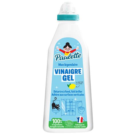 Gel vinaigre ménage citron PAULETTE le flacon de 500g à Prix Carrefour