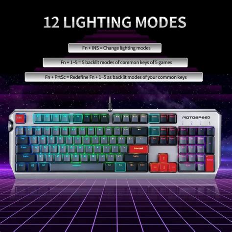 Motospeed Ck Rgb Mechanical Programmable Gaming Keyboard