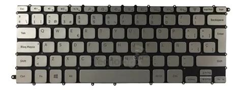 Teclado espanhol Dell Inspiron 14 7000 7437 iluminação prateada