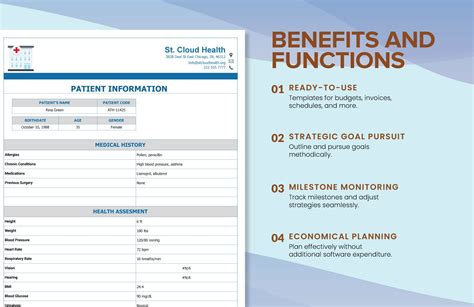 Health Assessment Template in Excel, Google Sheets - Download ...