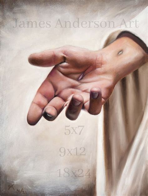 Reaching Out By James Anderson Jesus Christ Hand Painting Christian