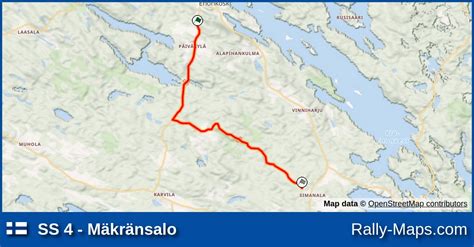 Ss M Kr Nsalo Stage Map Prisma Ralli F Cup Rally Maps