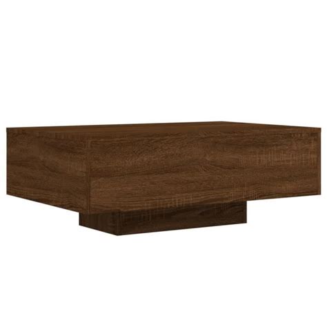 Mxzzand Table basse avec lumières LED chêne marron 85x55x31 cm