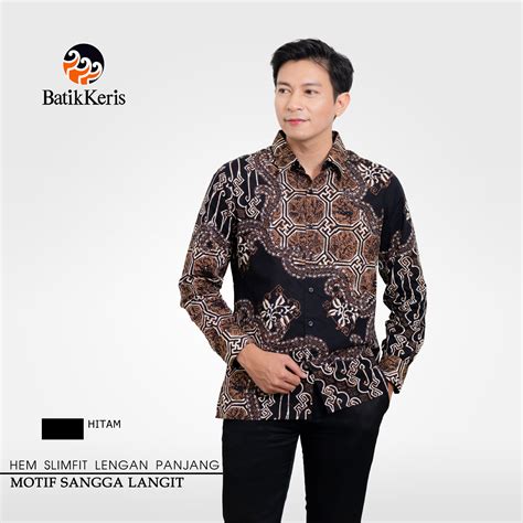 Kemeja Slimfit Batik Lengan Panjang Motif Sangga Langit Batik Keris