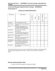 Lead And Manage Organisational Change 3 Docx Assessment Task 3 Change