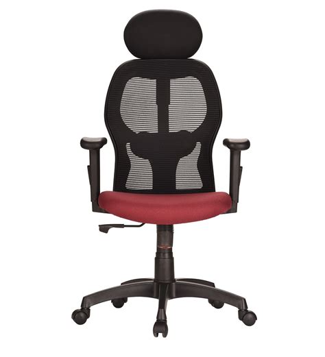 Buy Cosmos Breathable Mesh Ergonomic Chair In Maroon Colour By Tealkart