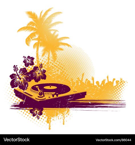 Tropical Disco Royalty Free Vector Image Vectorstock