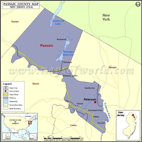 Passaic County Map