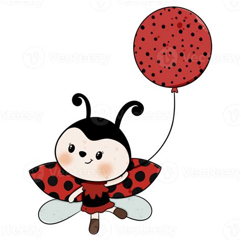 Cute Ladybug Cartoon Design Character Png